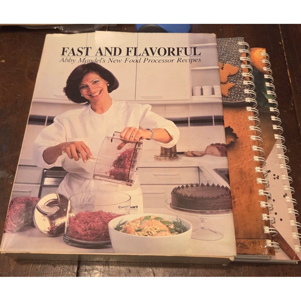 Cuisinart Fast and Flavorful Abby Mandel Cookbook 2 Vol Set 1985 Vintage‎ Spiral